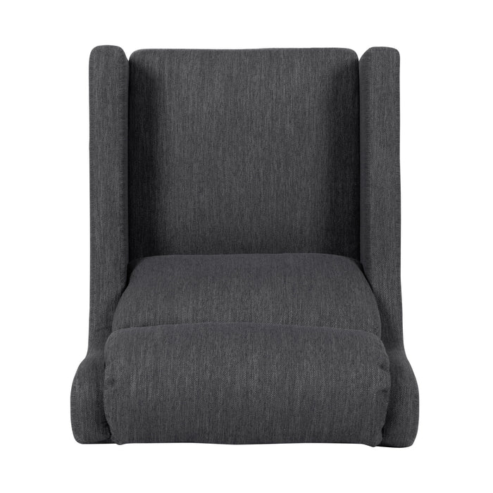 Contemporary Club Chair With Upholstered Fabric And Rubberwood Legs
