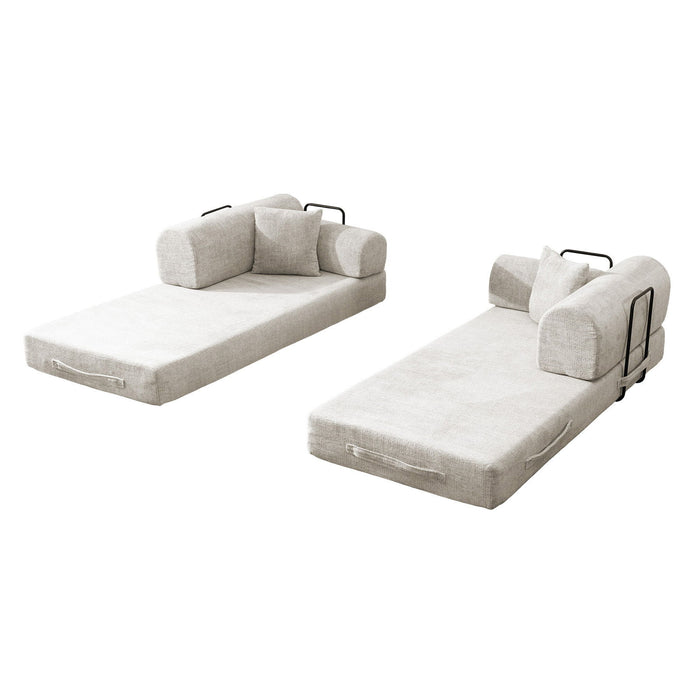 Convertible Sleeper Sofa Bed, Folding Mattress Couch - Light Camel