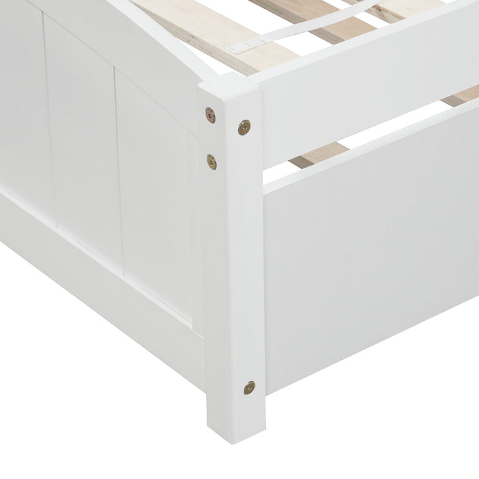 Platform Bed & Headboard, Footboard And Wood Slat Support