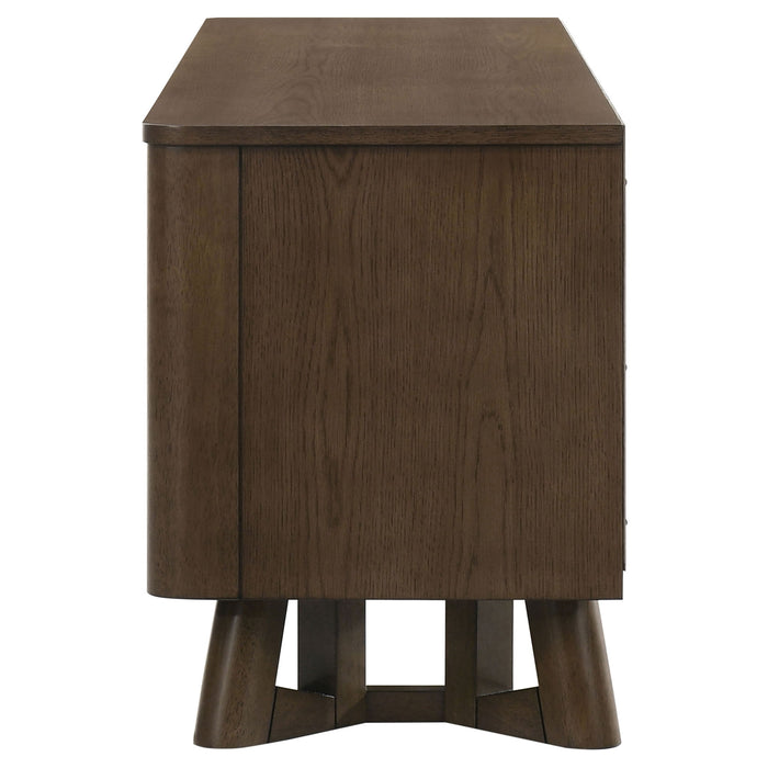 Trotter 71-inch 4-Door Wood TV Stand Media Console Brown