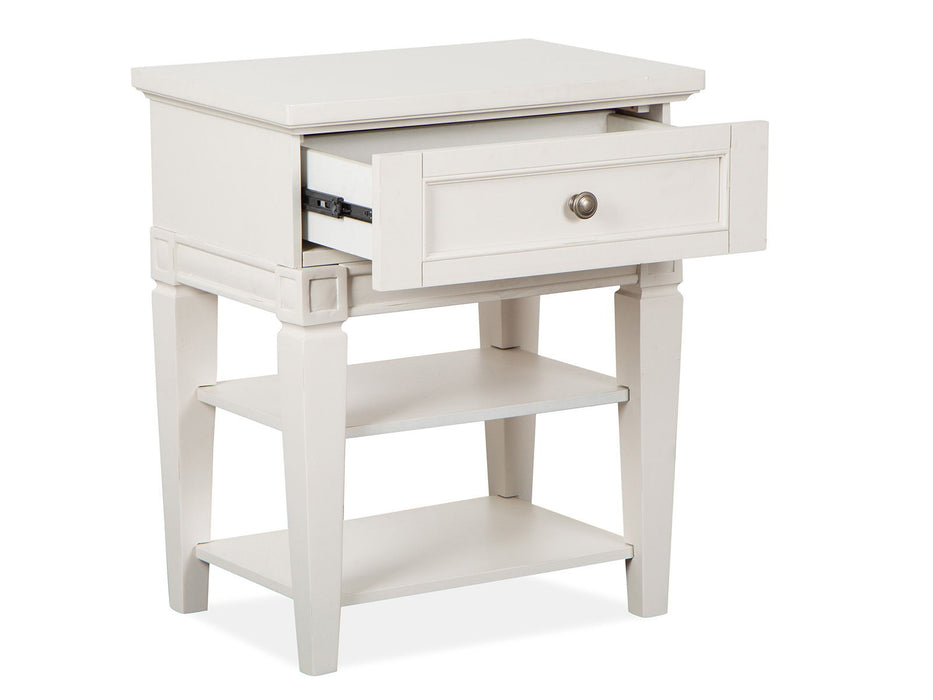 Willowbrook - Open Nightstand - Egg Shell White With Slight Rub Through