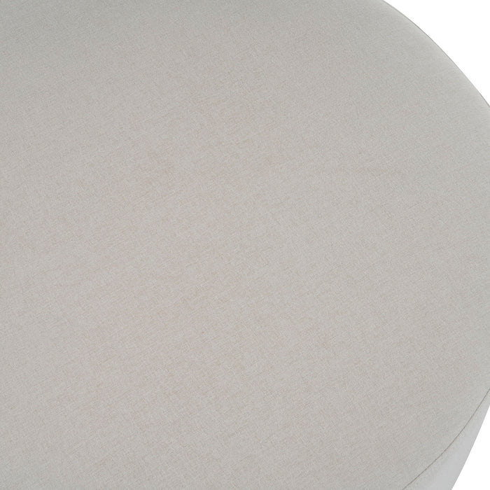 Round Ottoman, Minimalist Footstool - White