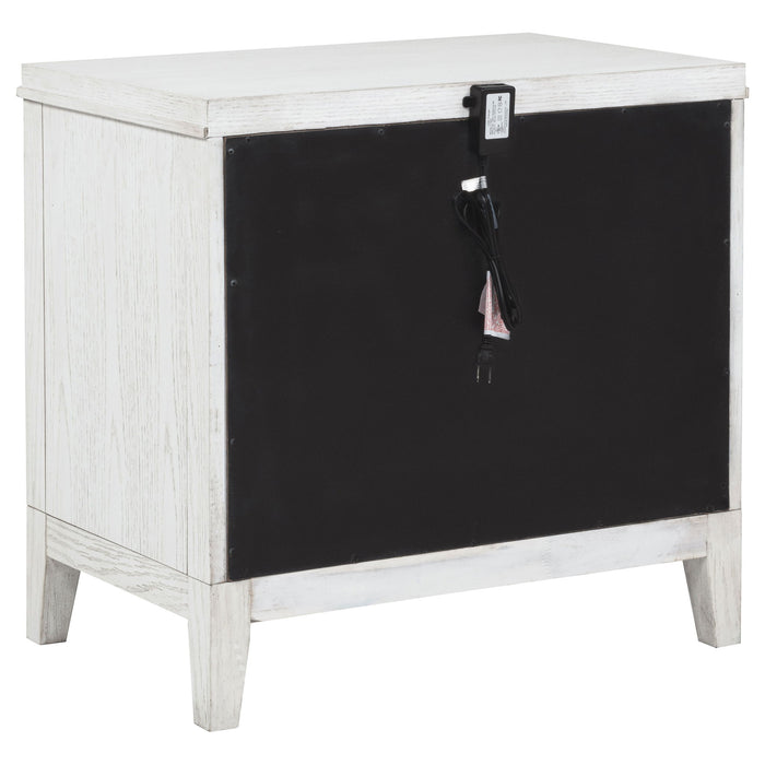 Marielle 4-piece Eastern King Bedroom Set Distressed White