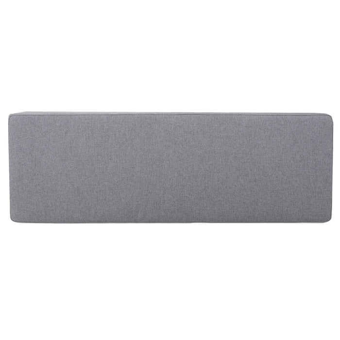 Contemporary Storage Ottoman Bench With Polyester Upholstery