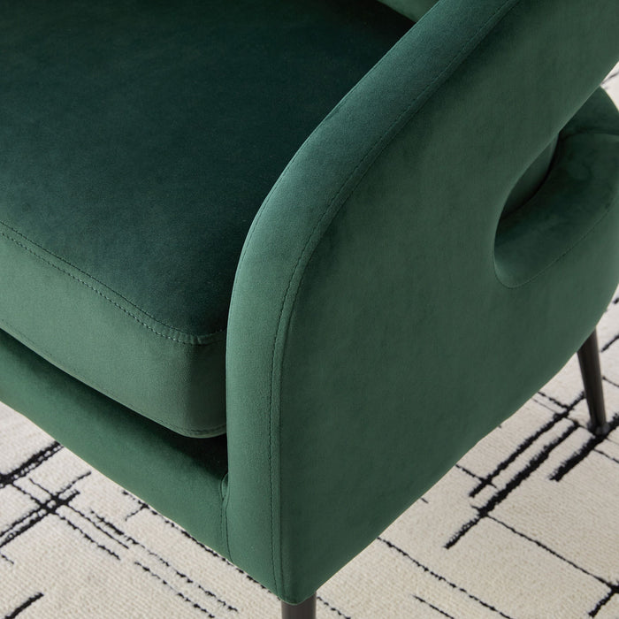 Open Back Accent Chair, Round Sofa Lounge Armchair