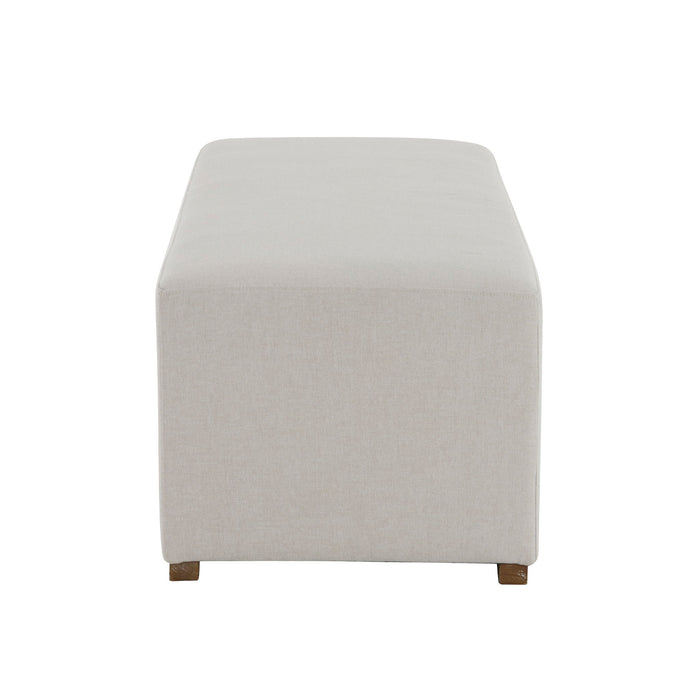 Simple Long Ottoman For Living Room - White