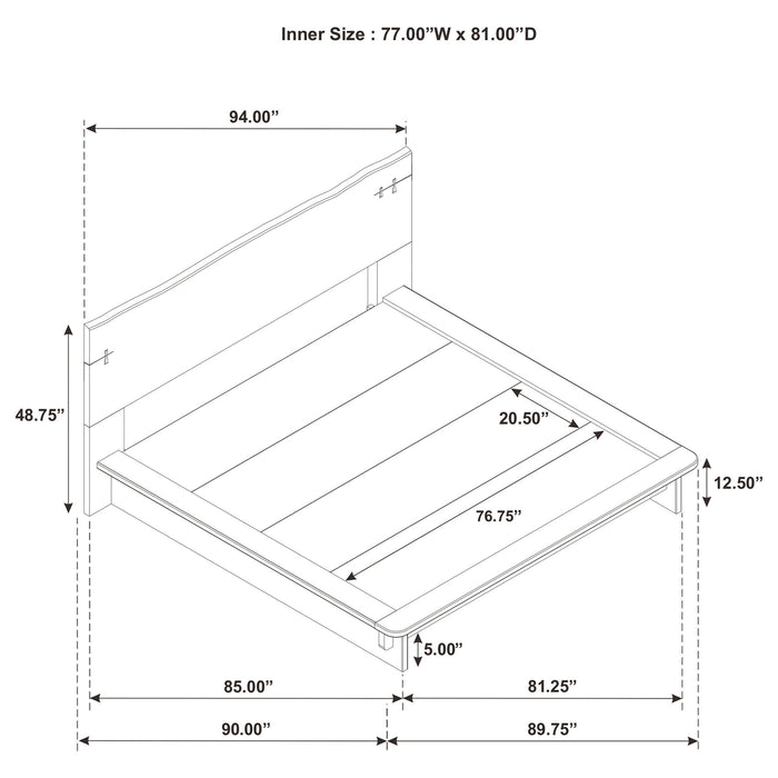 Stillwater Eastern King Platform Bed
