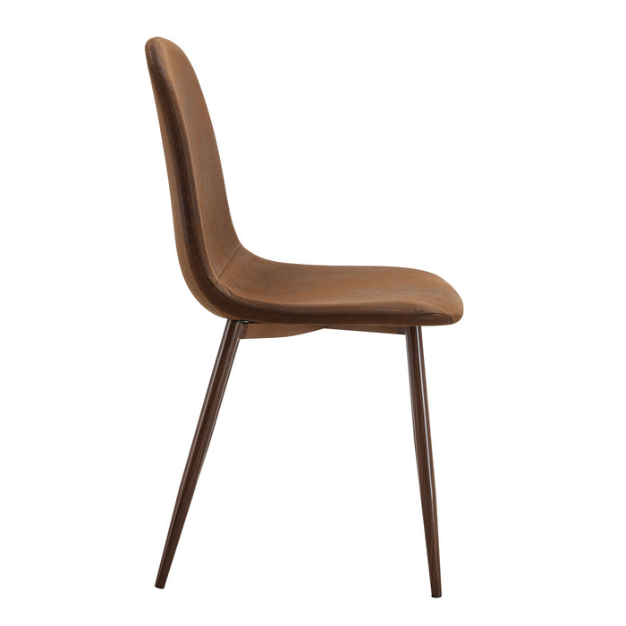 (Set of 4) Backrest AndTransfer Legs Chairs Adding A Touch Of Elegance To Minimalist And Scandinavian Style Homes - Walnut