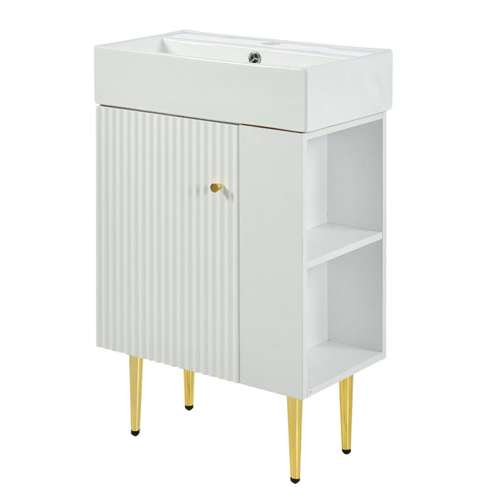 Bathroom Vanity, Combo Cabinet, Bathroom Storage Cabinet, Single Ceramic Sink