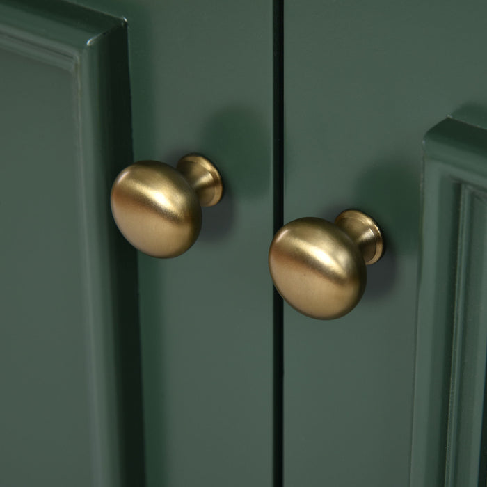 Bathroom Vanity With Ceramic Sink Combo, Modern Freestanding Storage Cabinet With Silver Handles