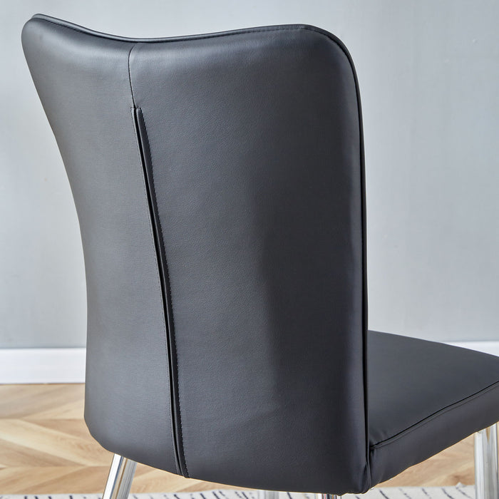 Modern Minimalist Dining Chairs With Metal Legs