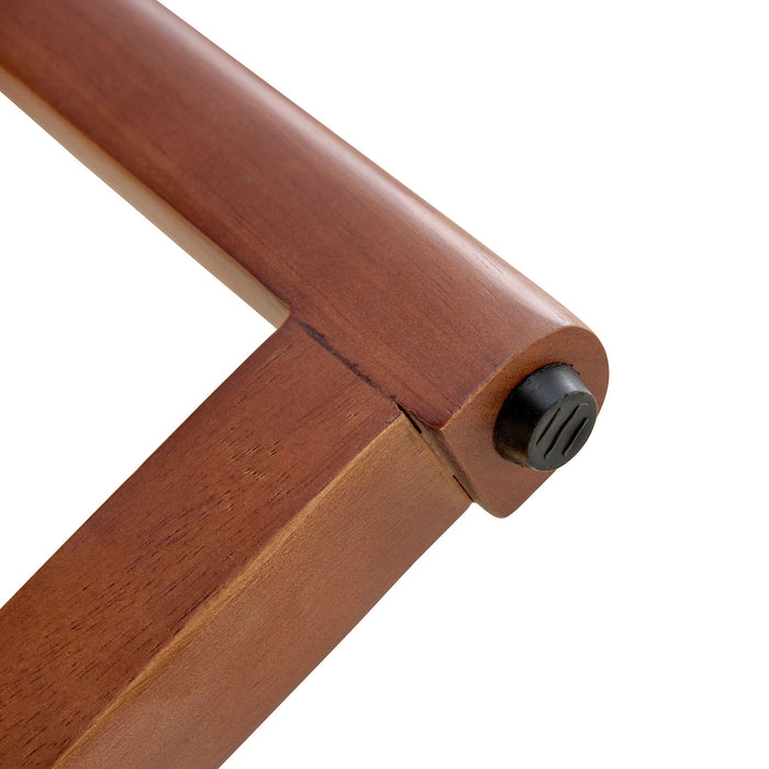 Retro Round Table With Imitation Rattan Rubber Wood - Walnut