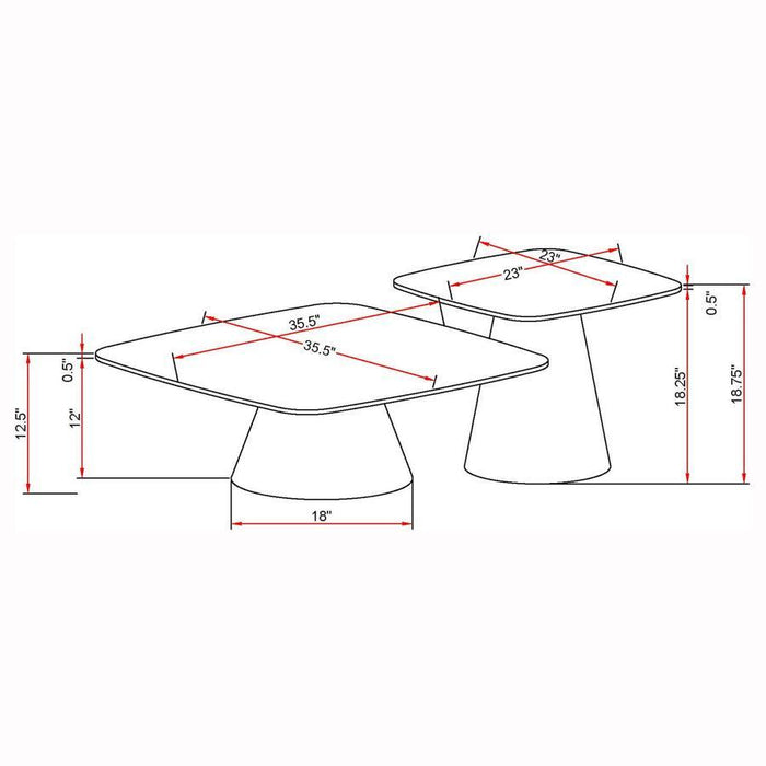 Eason - Cocktail Coffee Table Set