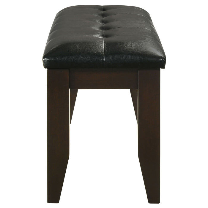 Tufted Upholstered Dining Bench - Brown