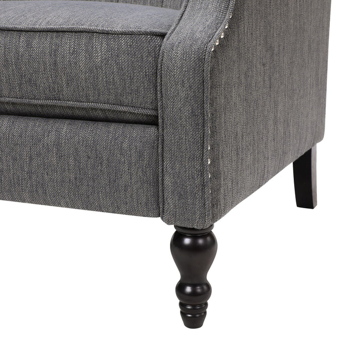 Dunham - Contemporary Fabric Tufted Oversized Pushback Recliner