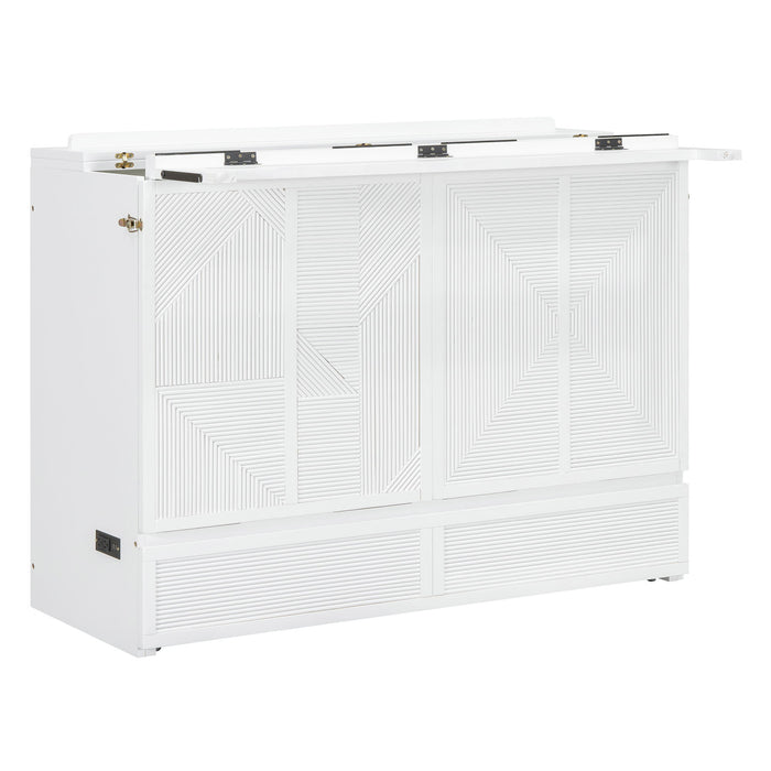 Murphy Bed With Large Drawer, USB Ports And Outlets