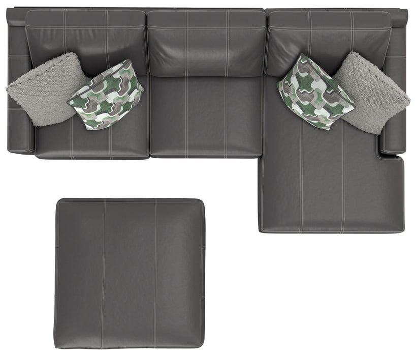 Minori - Italian Leather Sofa / Chaise And Cocktail Ottoman