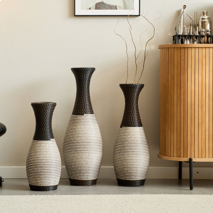 Designer Floor Vases, Large Vases For Home Decor Flooring (Set of 3)