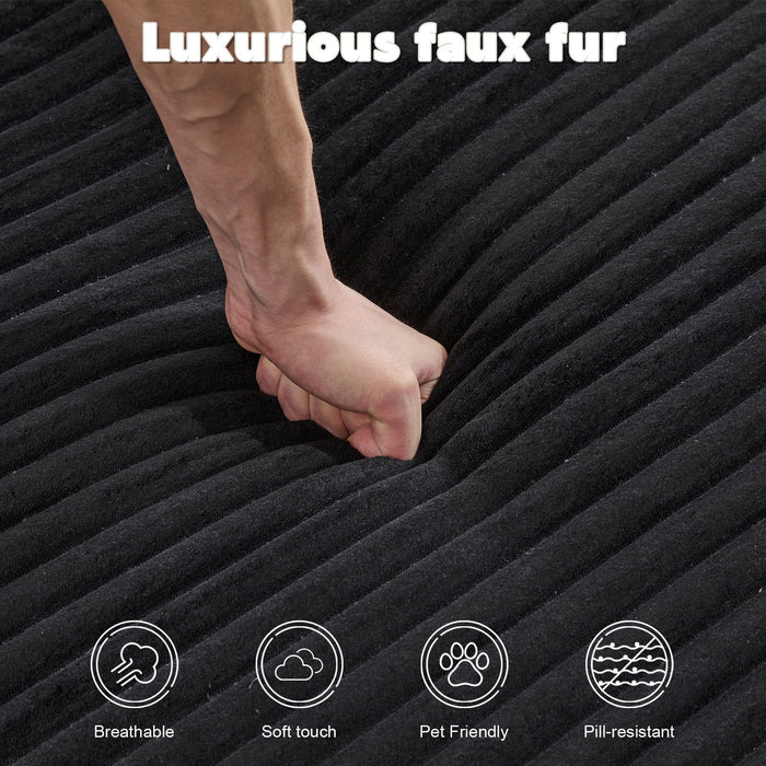 Oversized Chaise Lounge Chair Cozy Cloud Couch With 3 Throw Pillows And Wide Armrest