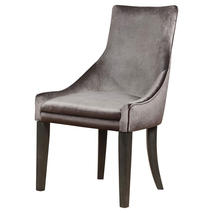 Phelps - Velvet Upholstered Dining Side Chair (Set of 2) - Gray