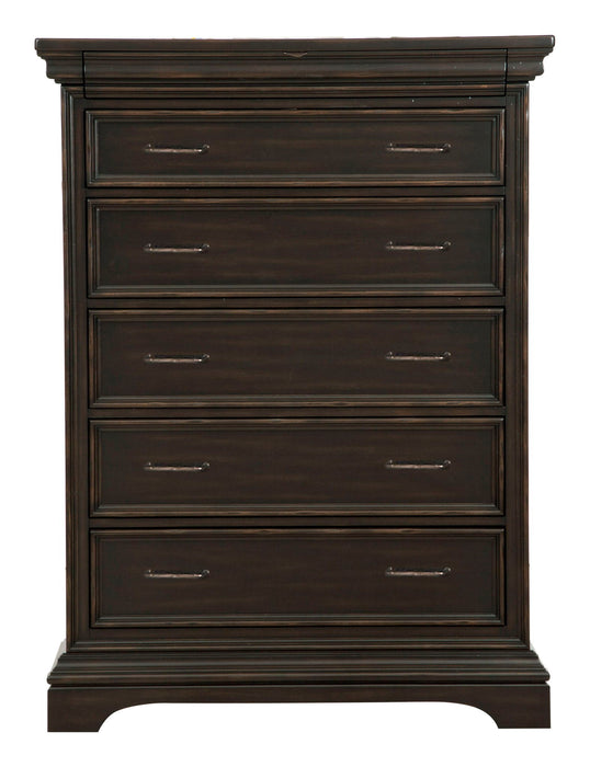 Caldwell - 6 Drawer Chest - Smoked Molasses