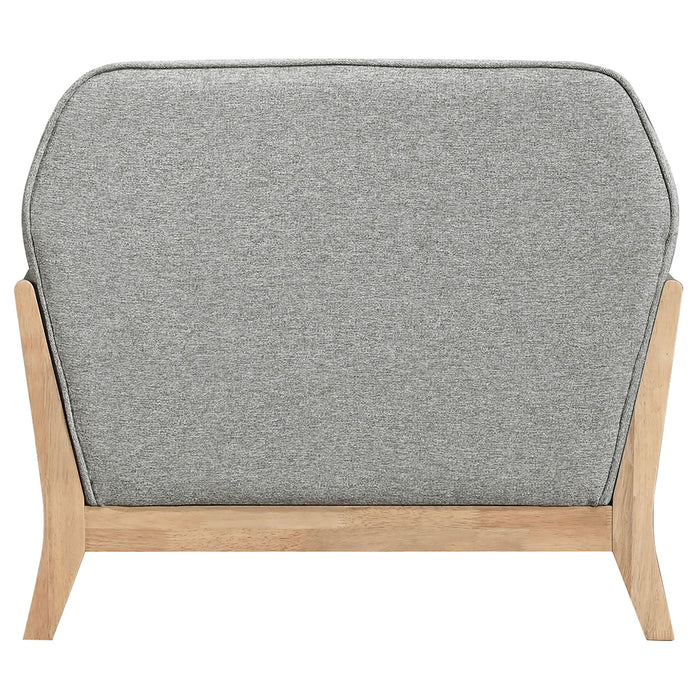 Vaughn Fabric Upholstered Flared Arm Accent Chair Grey
