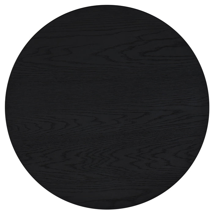 Sweeney 39-inch Round Wood Occasional Cocktail Coffee Table Black