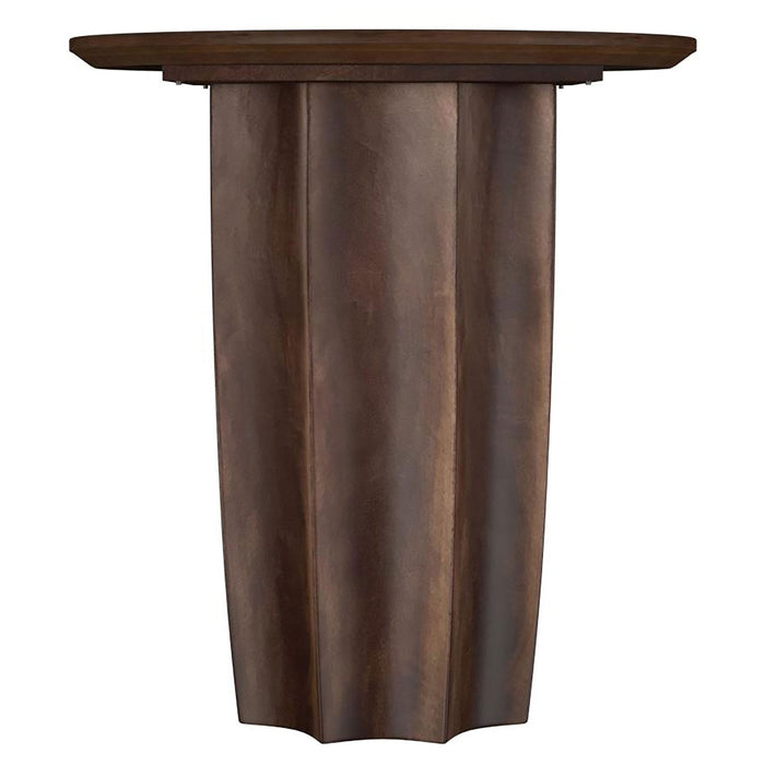 Cayenne Solid Mango Wood Accent Side End Table Walnut