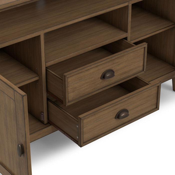 Redmond - Tall TV Media Stand - Rustic Natural Aged Brown