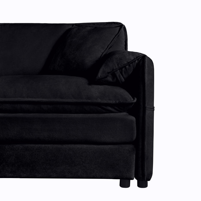 Modern Upholstered Chenille Loveseat And Armchair Set With Pillows