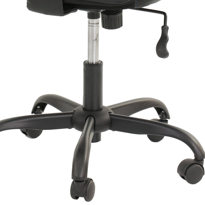 Ergonomic Office Chair With Armrests, Adjustable Design - Black / Blue