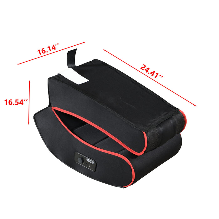 Foldable Gaming Chair With Onboard Speakers, Bluetooth Connection - Black / Red