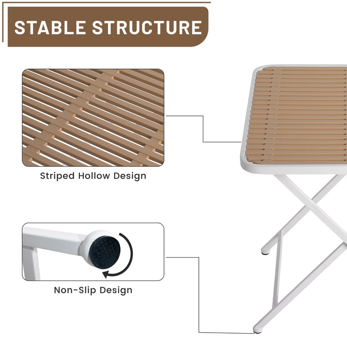 2 Pack Lounge Chair Set & Folding Square Table