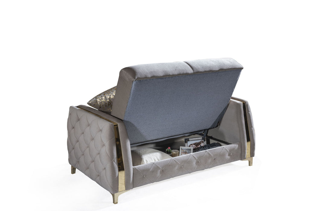 Lust Modern Style Loveseat In Taupe