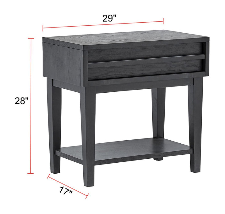 Lindon - Dark Open Nightstand - Coffee Bean
