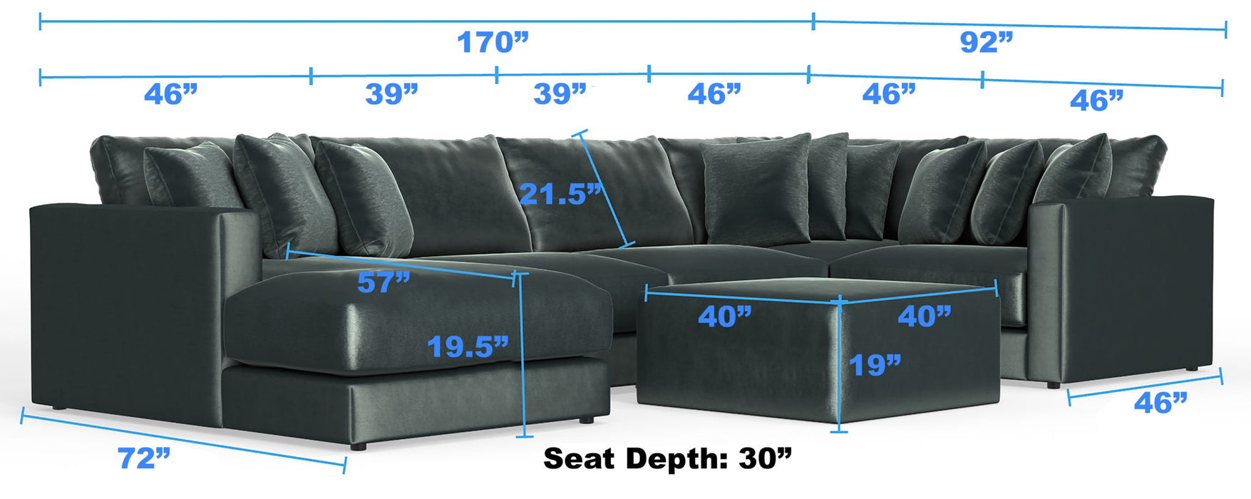 Remington - Modular Sofa And Cocktail Ottoman