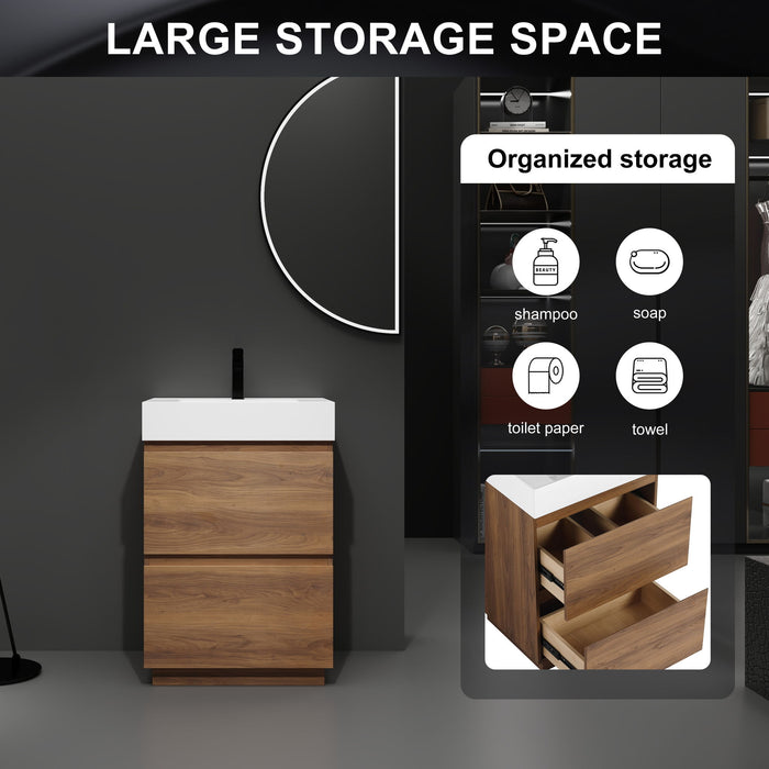 Modern Freestanding Bathroom Vanities With Single Sink Combo