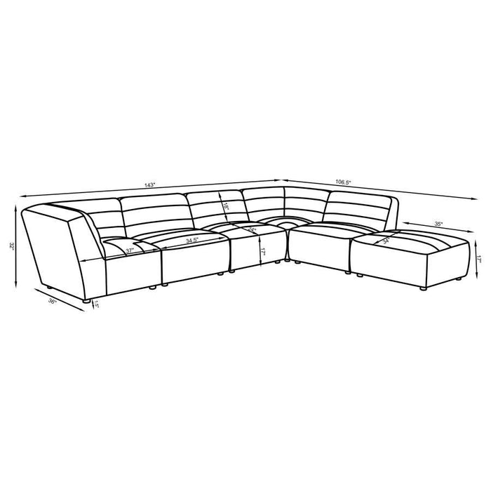 Sunny - Upholstered Modular Sectional Sofa