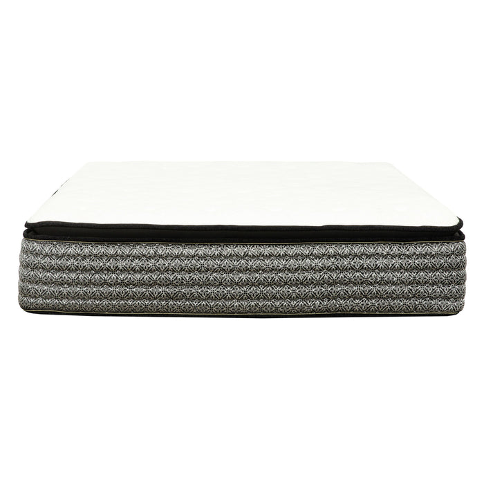 14" Premium Pocket Coil Hybrid Mattress With Gel Memory Foam, Super Plush - Gray / White - King