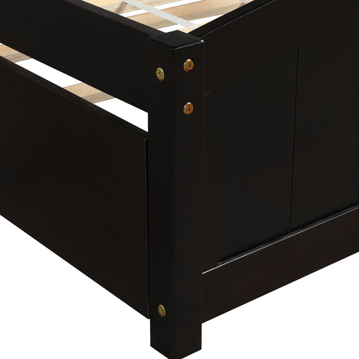 Platform Bed & Headboard, Footboard And Wood Slat Support