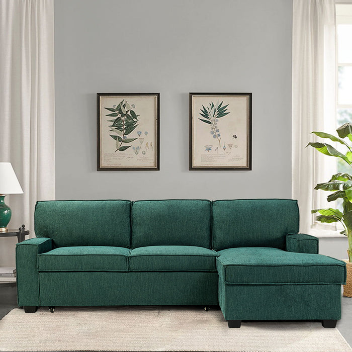 Roger Pull Out Sleeper Sectional - Teal