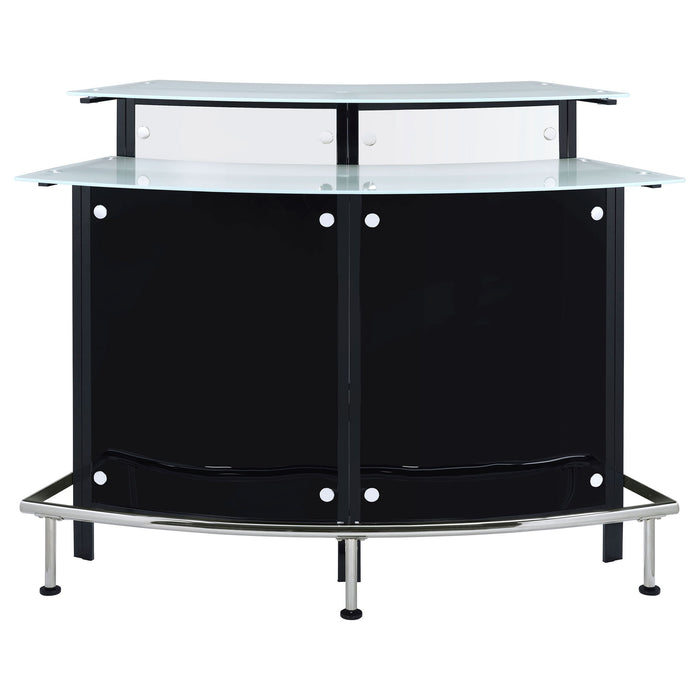 Keystone - Home Bar With Stemware & Wine Storage - Black