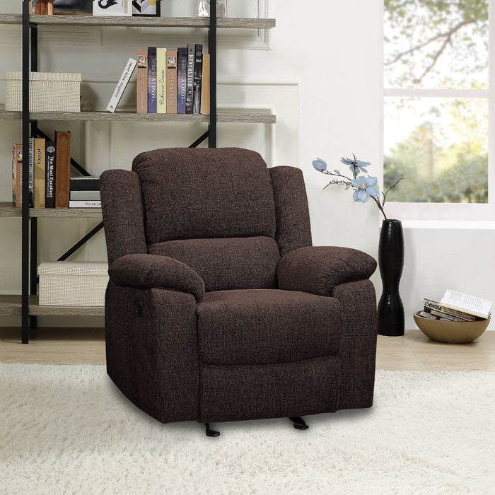 Madden - Motion Glider Recliner - Brown Chenille