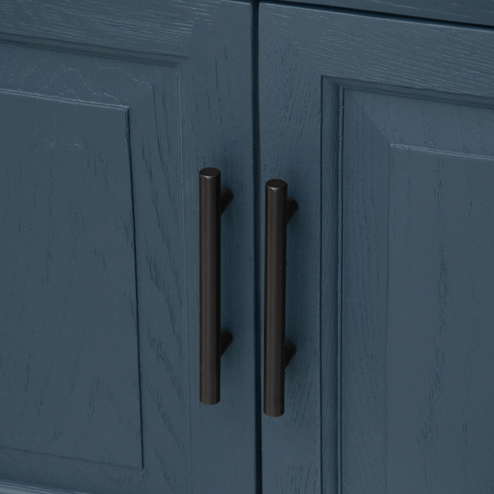 Modern Freestanding Bathroom Vanity With Ceramic Sink, Hot And Cold Faucet, Storage Cabinet & Open Shelf