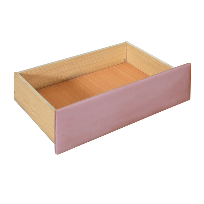 Upholstered Daybed With Cloud-Shaped Backrest, Trundle & 2 Drawers And USB Ports