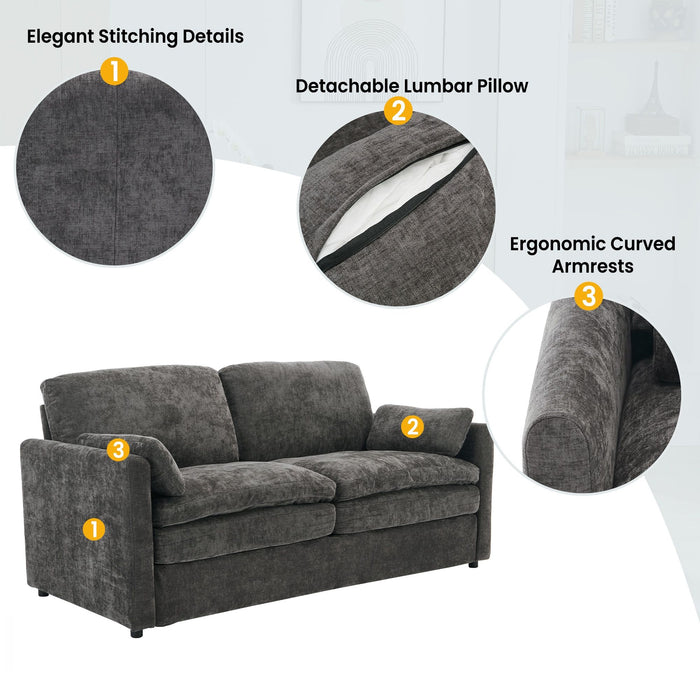 Cloud Sofa Set Couch For Living Room - Gray