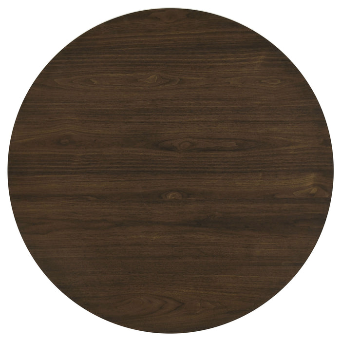 Hamlyn 5-piece Round Wood Dining Set Wheat and Walnut