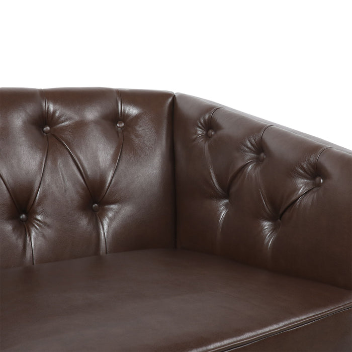 Sophisticated Loveseat With Diamond Stitched Detailing