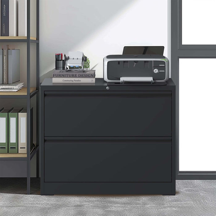 Lateral File Cabinet, Heavy Duty Filing Holds Letter/Legal/A4 Files