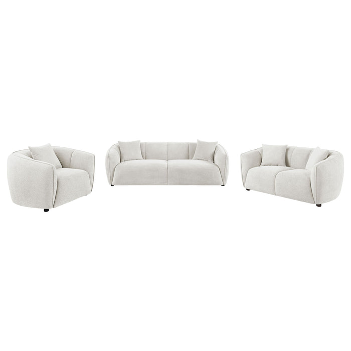 Aleisha 3-piece Fabric Upholstered Sofa Set Sand